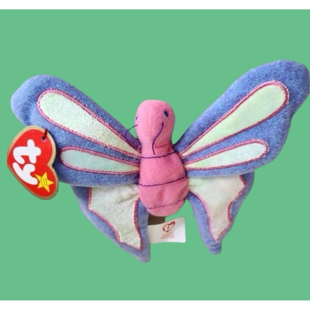 FLITTER BUTTERFLY TY Teenie Beanie Babies Collectible Plush Toy #8 NEW 2000